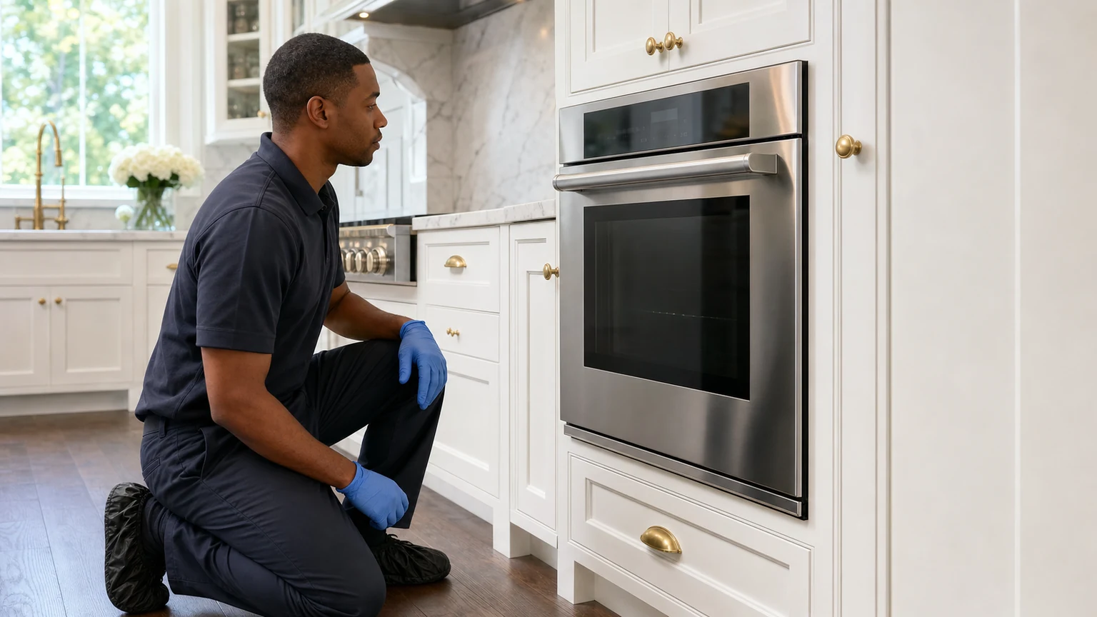 Built-in wall oven diagnostic visit in the service area